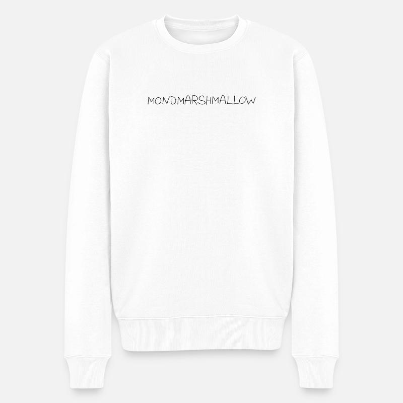 Mondmarshmallow - Männer Premium Bio Pullover - Weiß