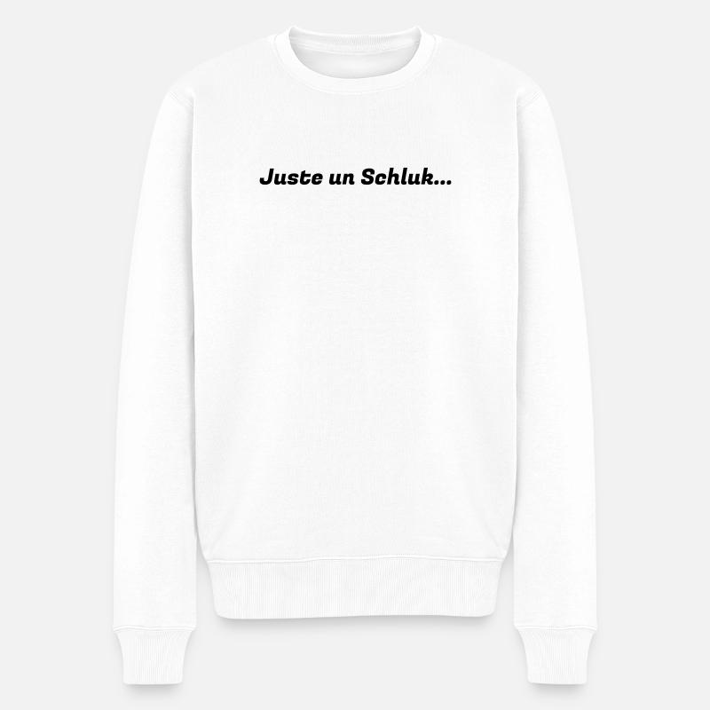Juste_un_Schluck_logo - Pull Premium bio Homme - blanc
