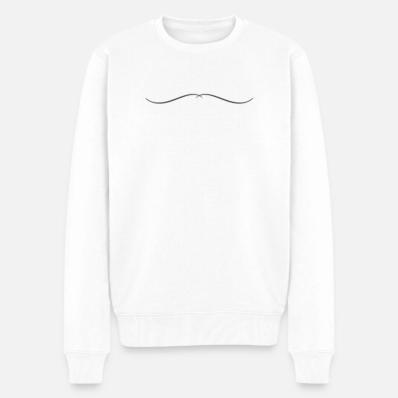 Ornament Linie - Männer Premium Bio Pullover - Weiß