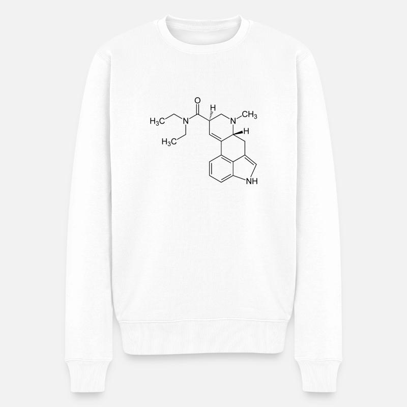 Molécule de LSD - Pull Premium bio Homme - blanc