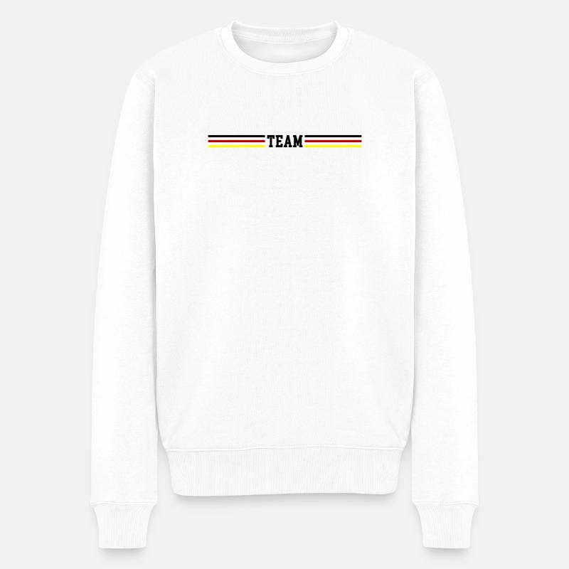 Team Deutschland Linie - Männer Premium Bio Pullover - Weiß