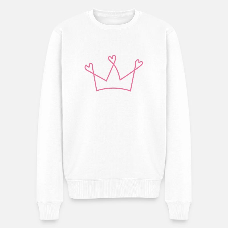 Couronne - Pull Premium bio Homme - blanc