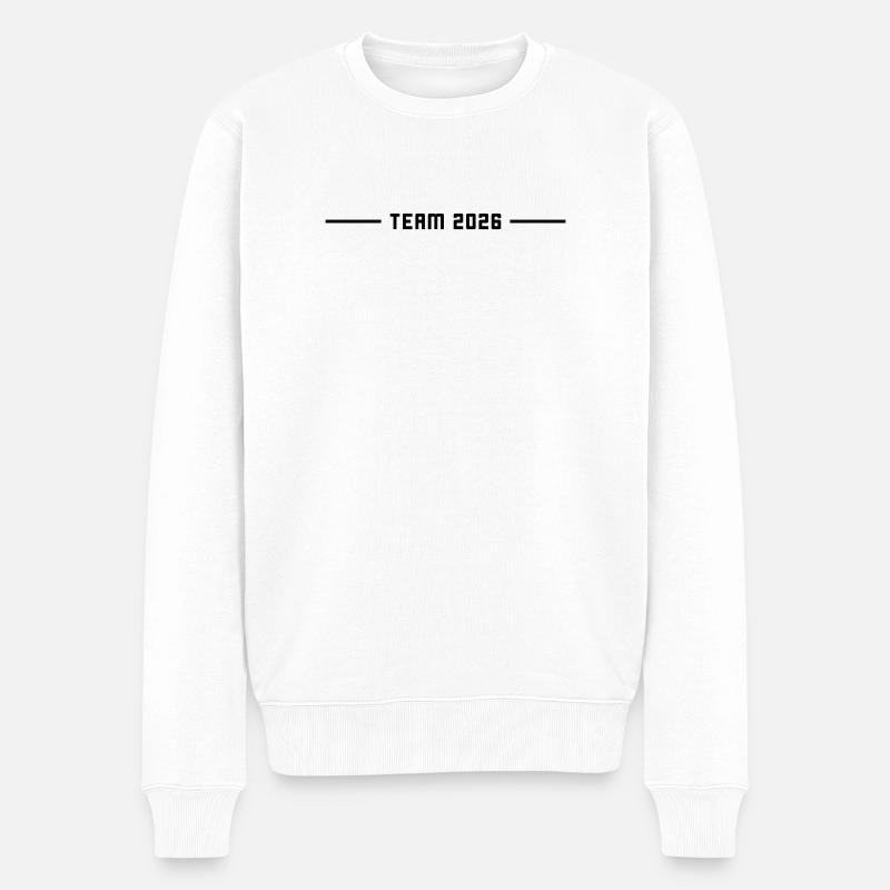 Team 2026 - Männer Premium Bio Pullover - Weiß