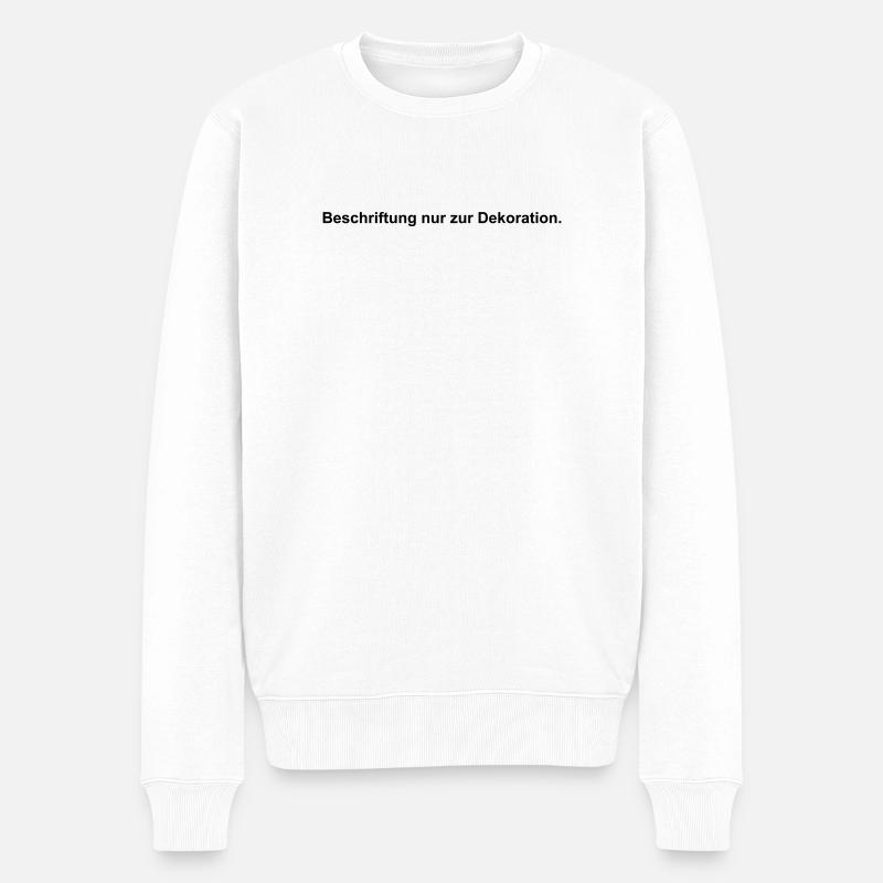 Dekoration - Männer Premium Bio Pullover - Weiß