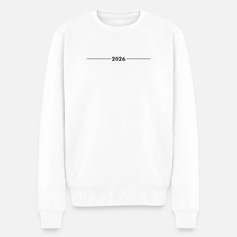 2026 Linie Element - Männer Premium Bio Pullover - Weiß