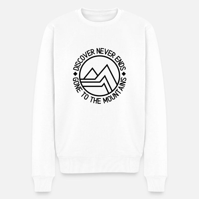 La découverte ne finit jamais - Pull Premium bio Homme - blanc