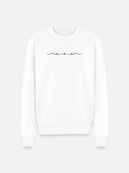 Star Line Ornament - Men's Premium Organic Jumper - white