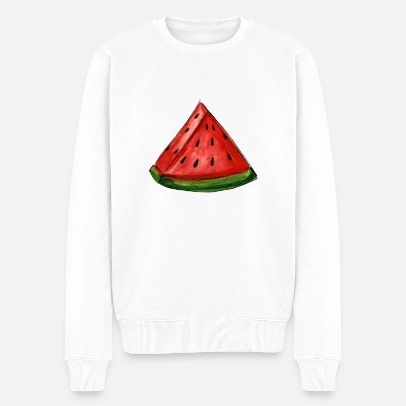 Melon - Pull Premium bio Homme - blanc