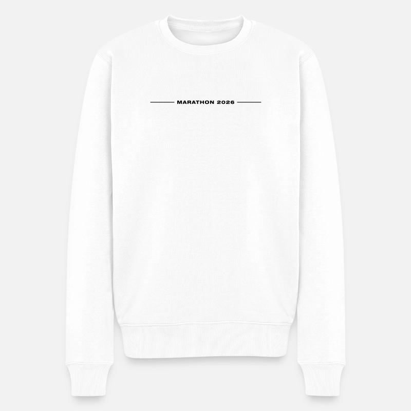 Ligne Marathon 2026 - Pull Premium bio Homme - blanc