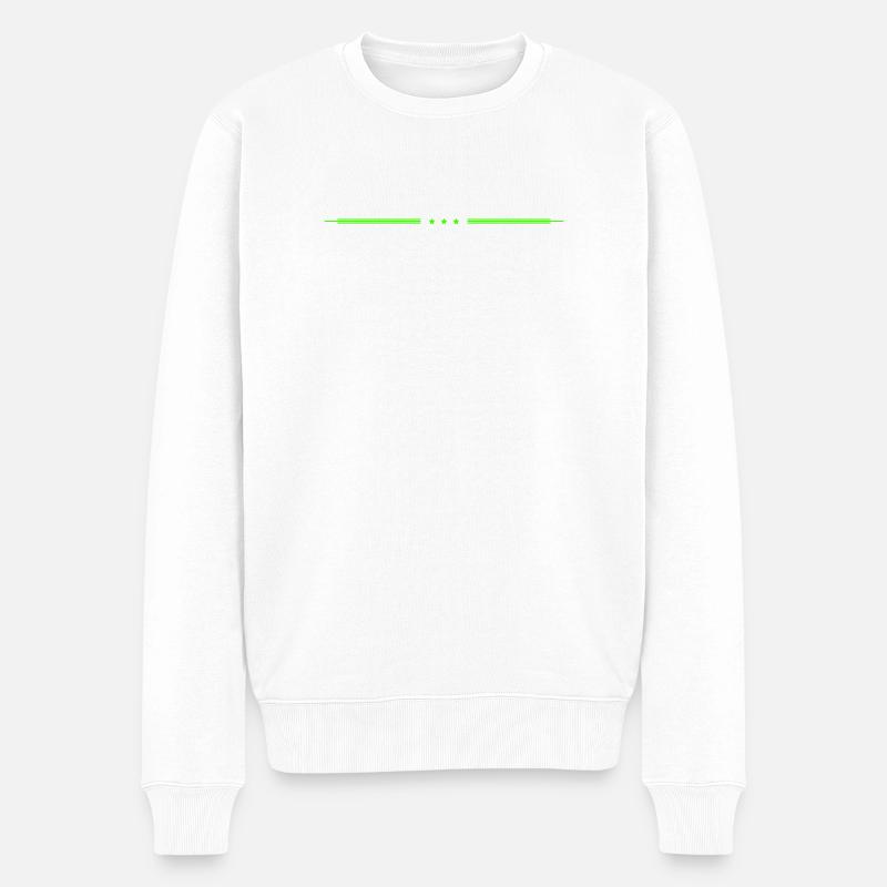 Sterne Linie - Männer Premium Bio Pullover - Weiß