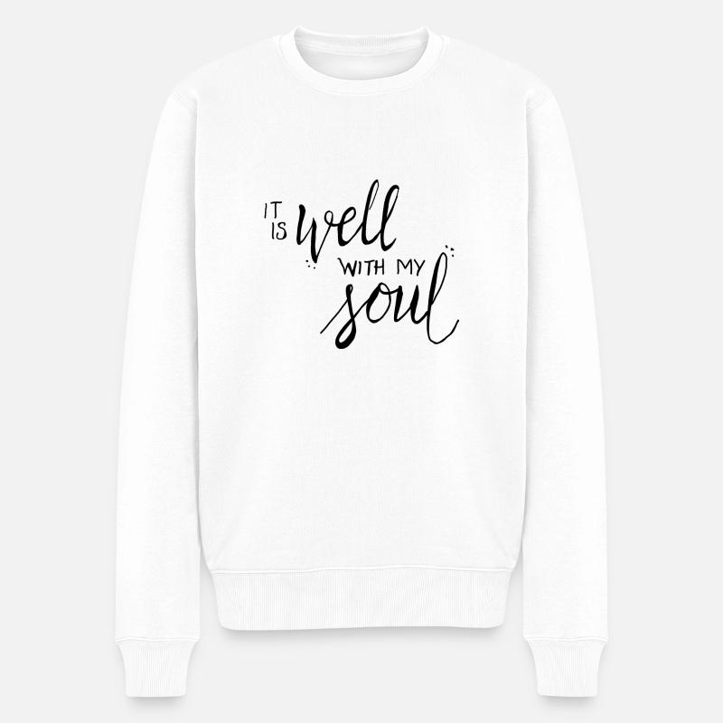 It is well with my soul - Männer Premium Bio Pullover - Weiß