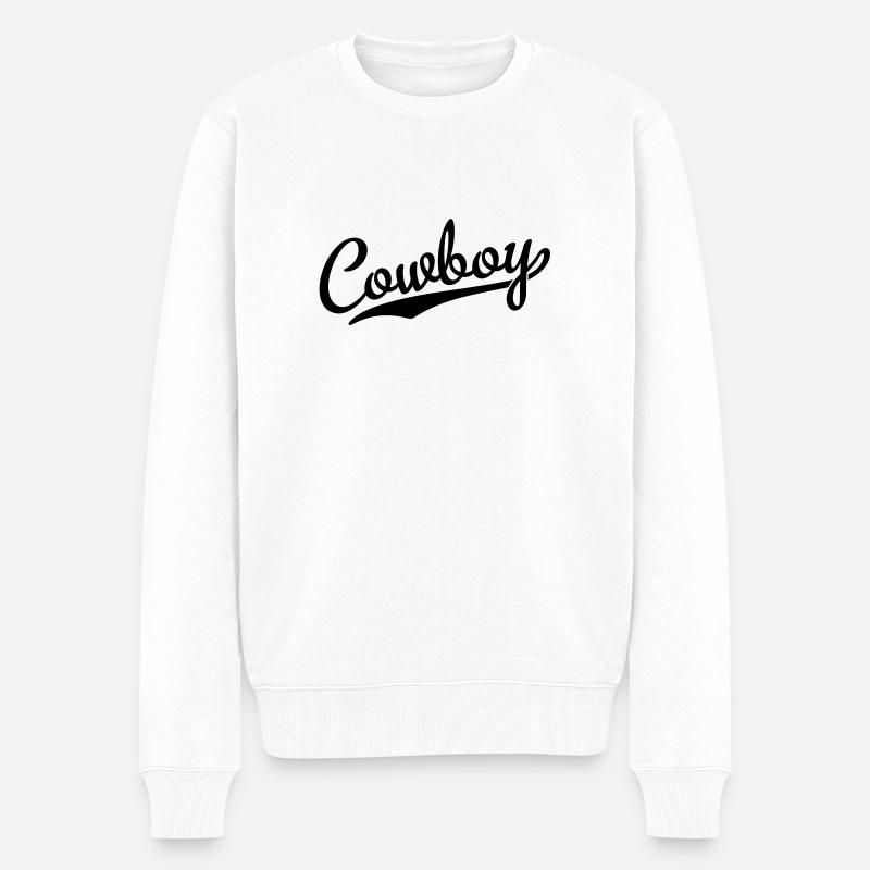 Cowboy - Pull Premium bio Homme - blanc