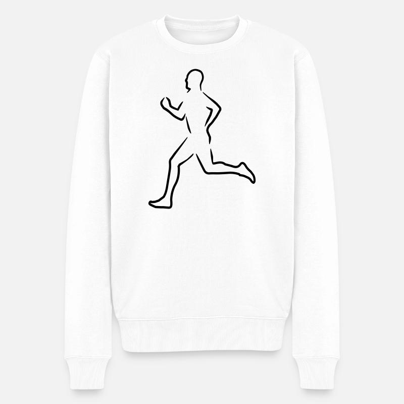 6061912 121582003 Laeufer - Männer Premium Bio Pullover - Weiß