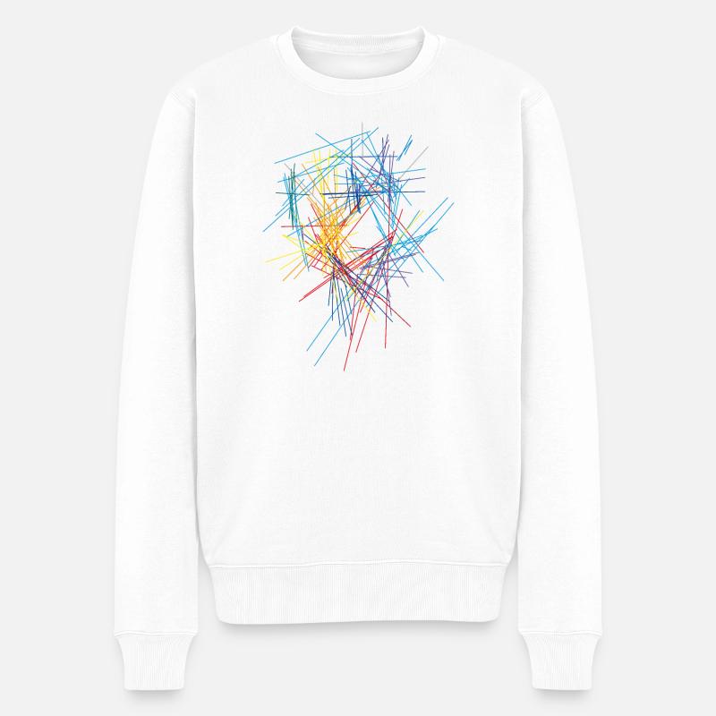 Couleurs Contours Design - Pull Premium bio Homme - blanc
