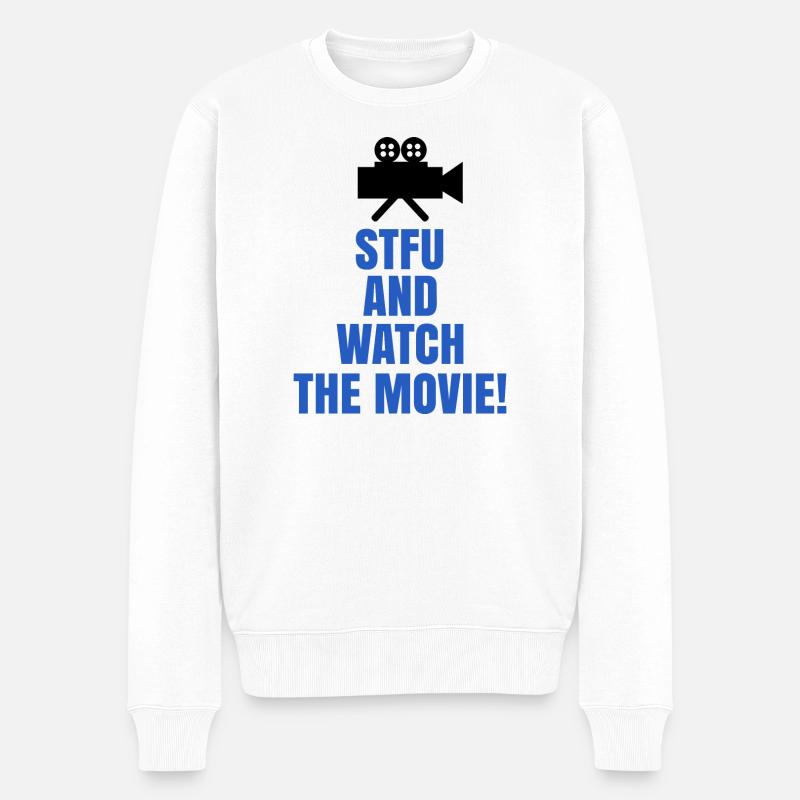 Cinéma Streaming Déclaration Caméra - Pull Premium bio Homme - blanc