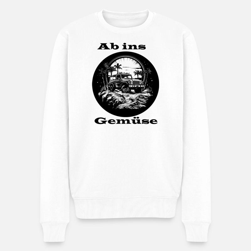 Ab ins Gemüse - Männer Premium Bio Pullover - Weiß