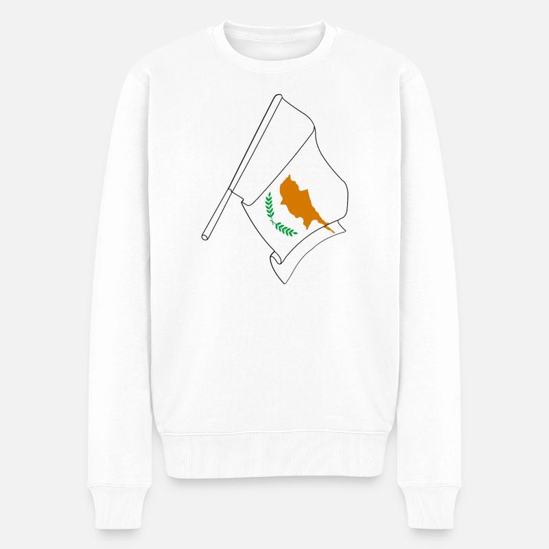 Drapeau Chypre - Pull Premium bio Homme - blanc
