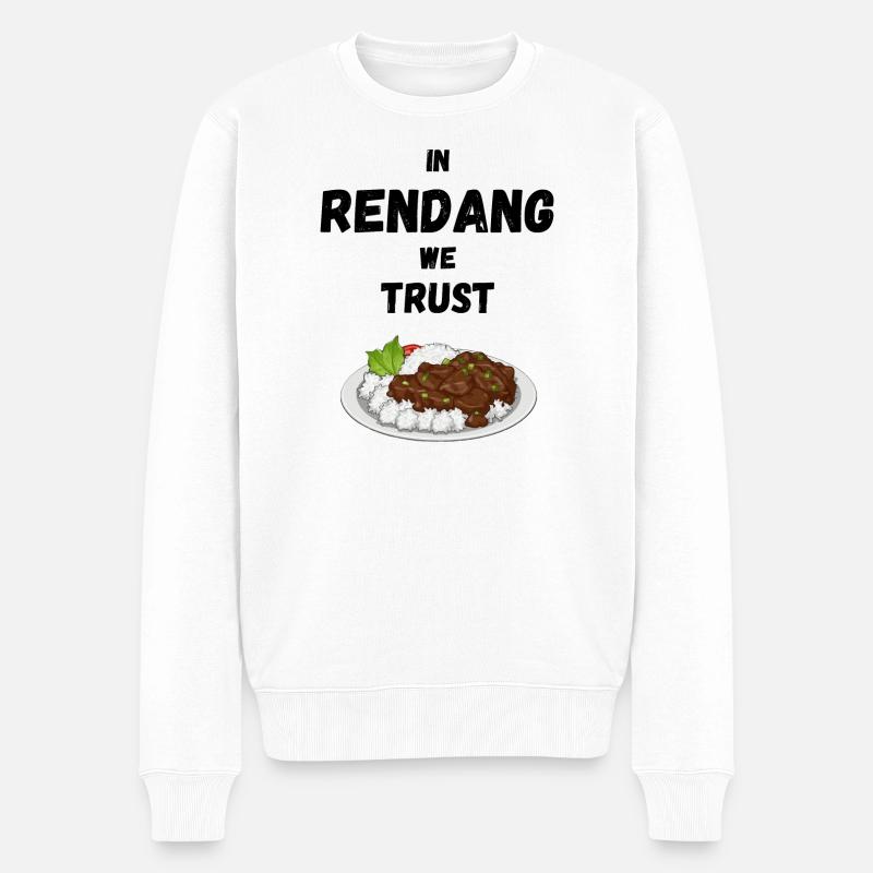 In rendang we trust - Pull Premium bio Homme - blanc