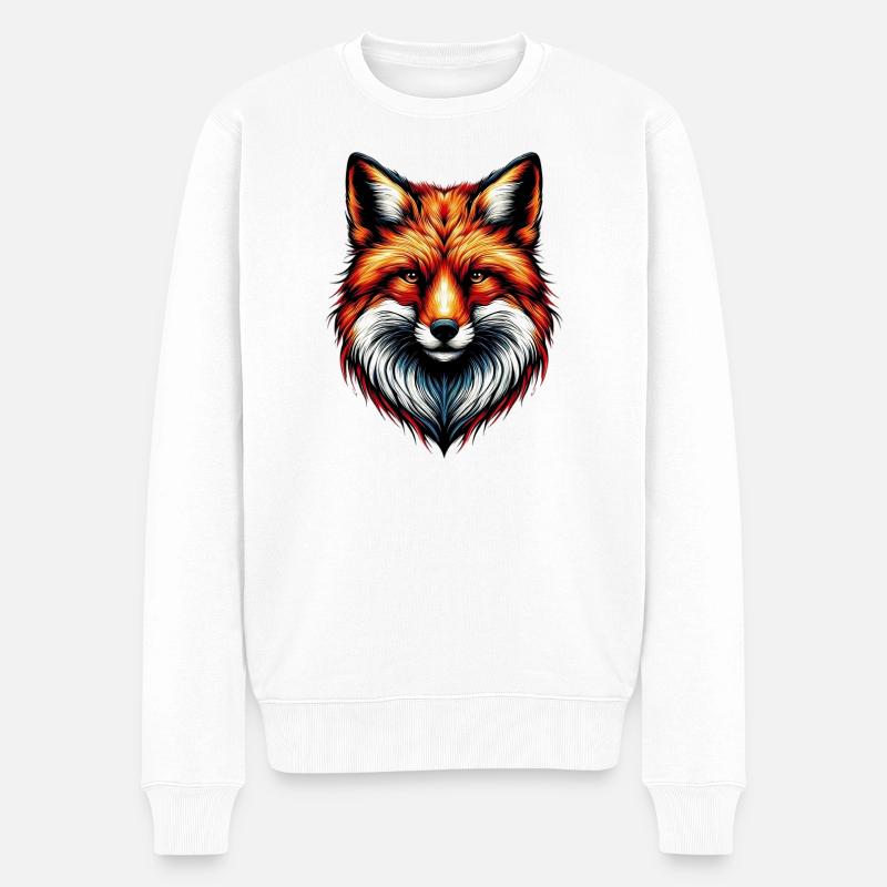 Renard - Pull Premium bio Homme - blanc