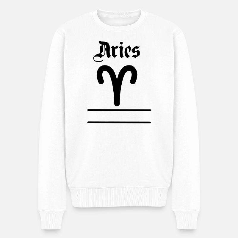 Widder Namensbanner Widder - Männer Premium Bio Pullover - Weiß