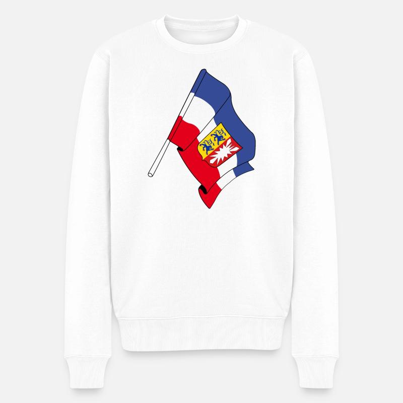 Drapeau du Schleswig Holstein - Pull Premium bio Homme - blanc