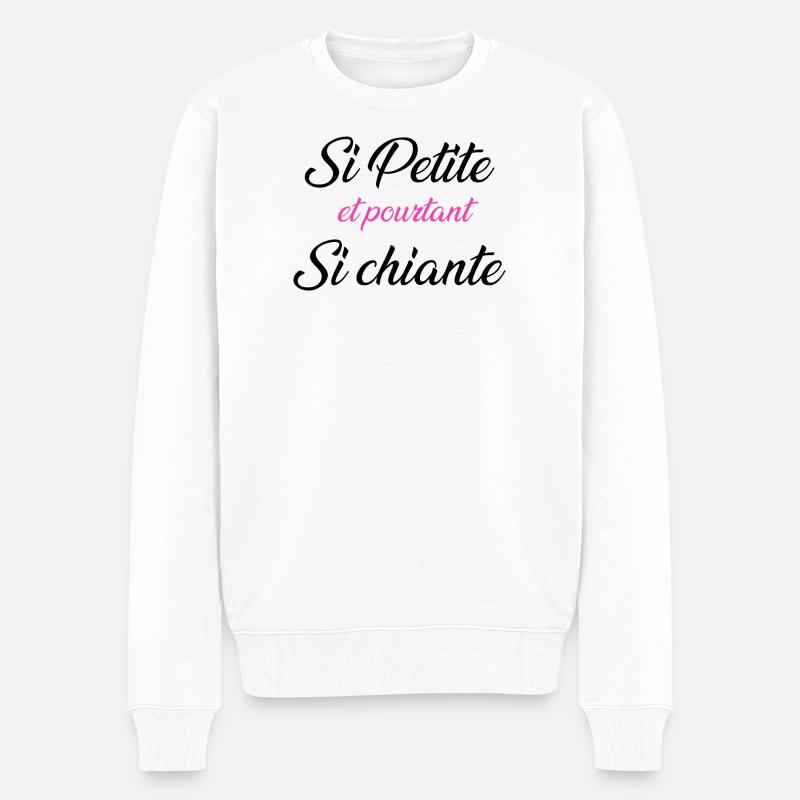 so klein und doch so langweilig - Männer Premium Bio Pullover - Weiß