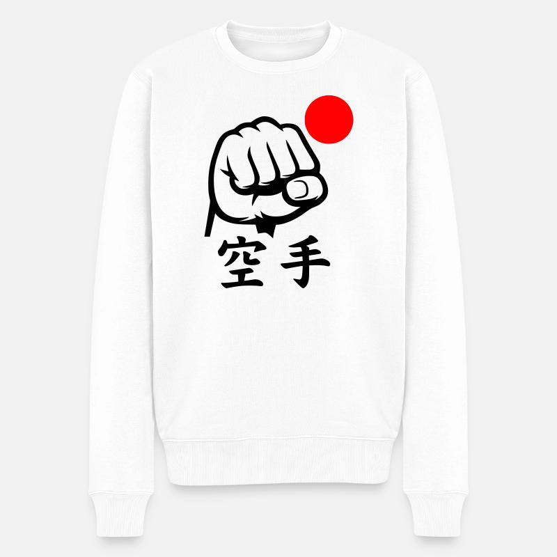 Karaté Faust / Poing - Pull Premium bio Homme - blanc