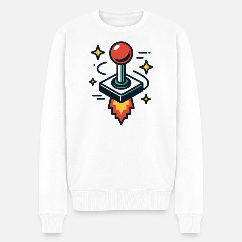 Joystick Rocket - Pull Premium bio Homme - blanc