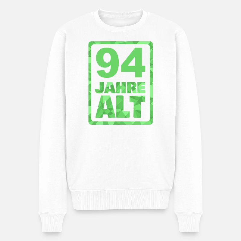94 - Männer Premium Bio Pullover - Weiß
