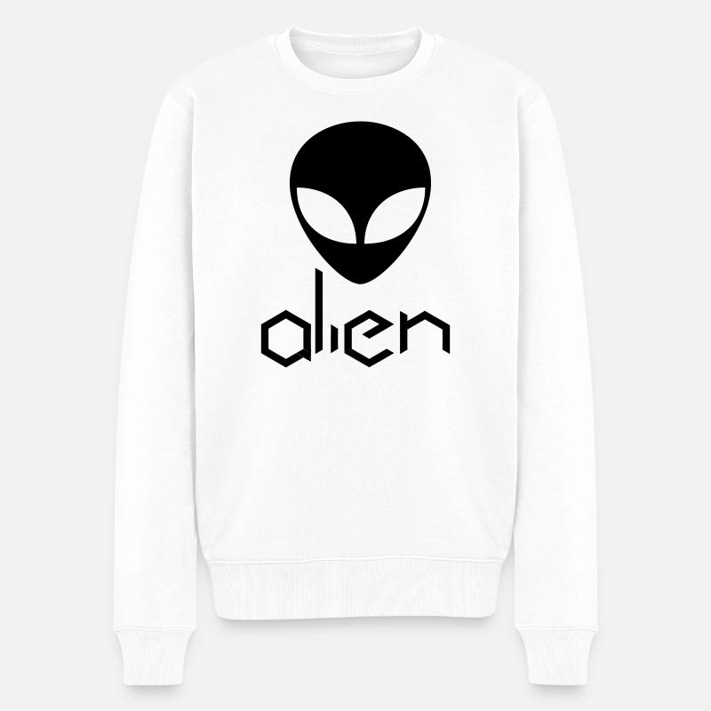 alien - Männer Premium Bio Pullover - Weiß