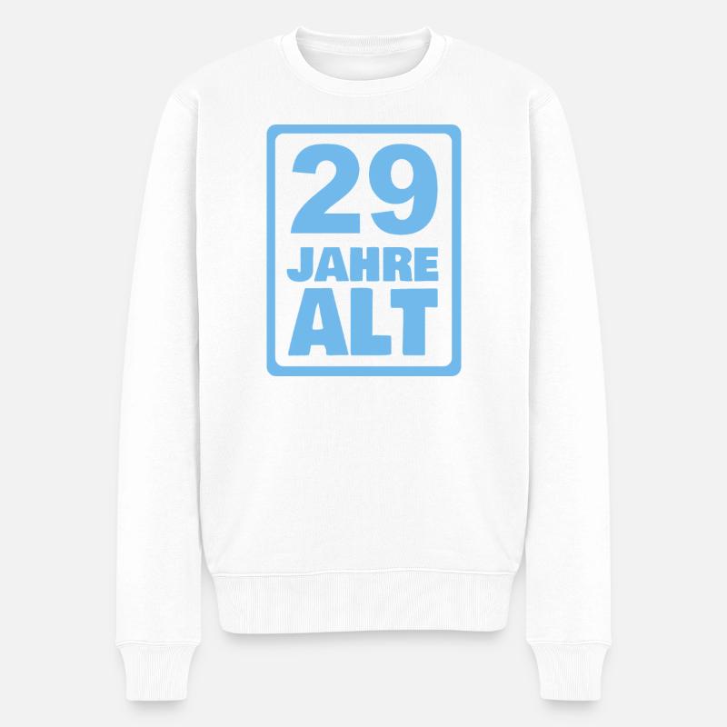 29 - Männer Premium Bio Pullover - Weiß