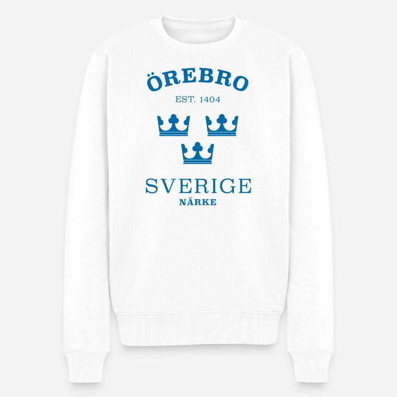 Örebro Sverige Schweden - Männer Premium Bio Pullover - Weiß