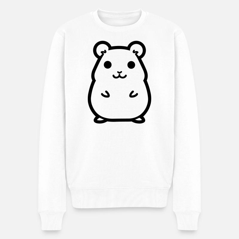 hamster - Pull Premium bio Homme - blanc