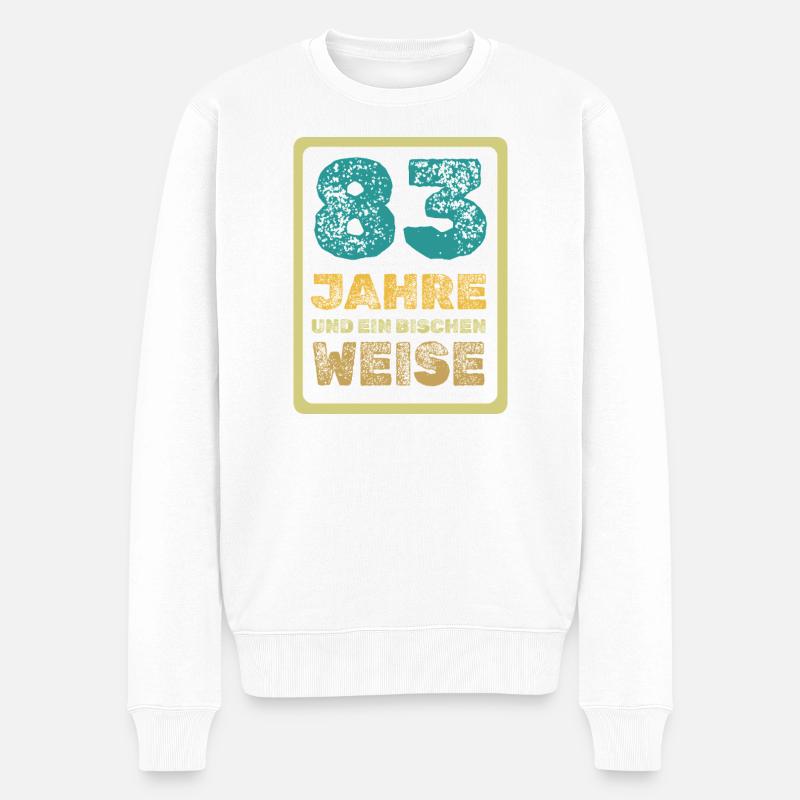 83 ans - Pull Premium bio Homme - blanc
