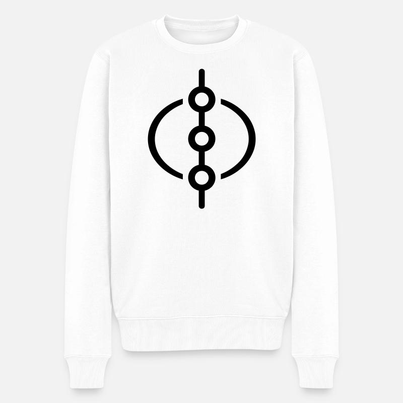 Schwerkraft - Männer Premium Bio Pullover - Weiß
