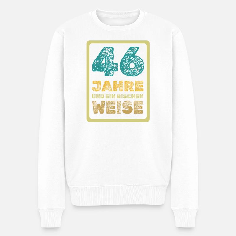 46 - Männer Premium Bio Pullover - Weiß