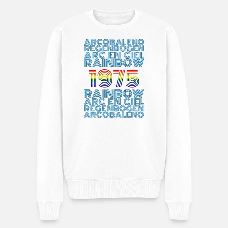 Rainbow 1975 - Pull Premium bio Homme - blanc
