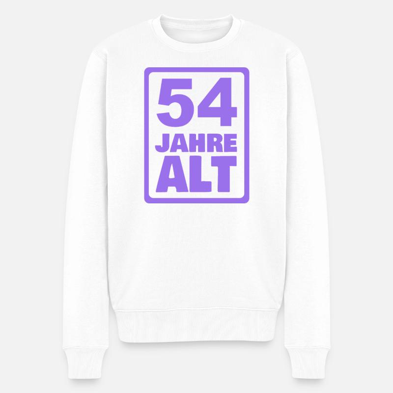 54 - Männer Premium Bio Pullover - Weiß