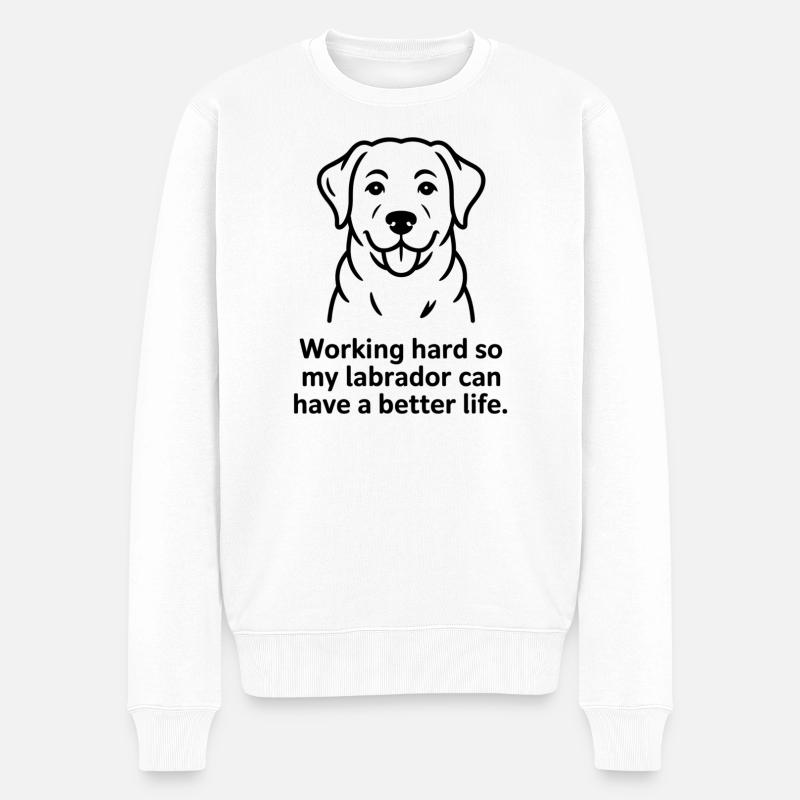 mon labrador peut avoir une vie meilleure - Pull Premium bio Homme - blanc
