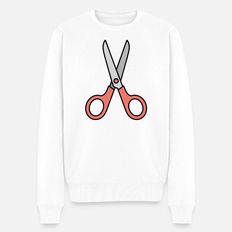 Ciseaux - Ciseaux de bande dessinée - Pull Premium bio Homme - blanc