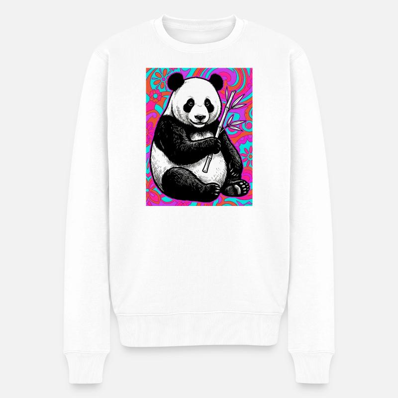 panda - Pull Premium bio Homme - blanc