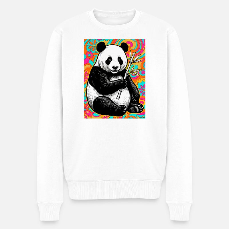 panda - Pull Premium bio Homme - blanc