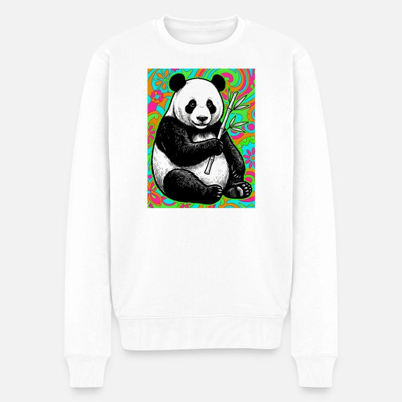 panda - Pull Premium bio Homme - blanc