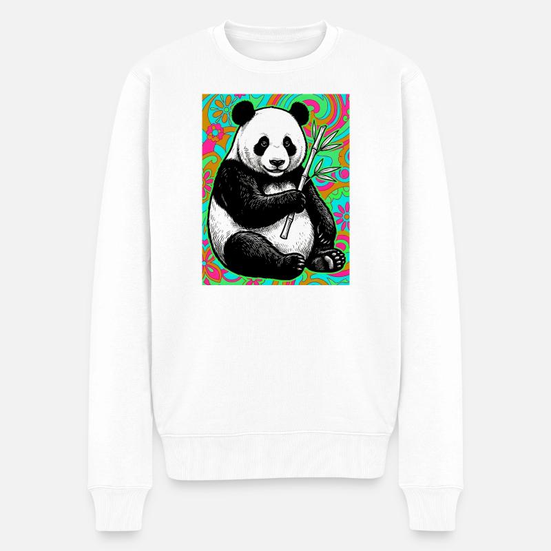 panda - Pull Premium bio Homme - blanc
