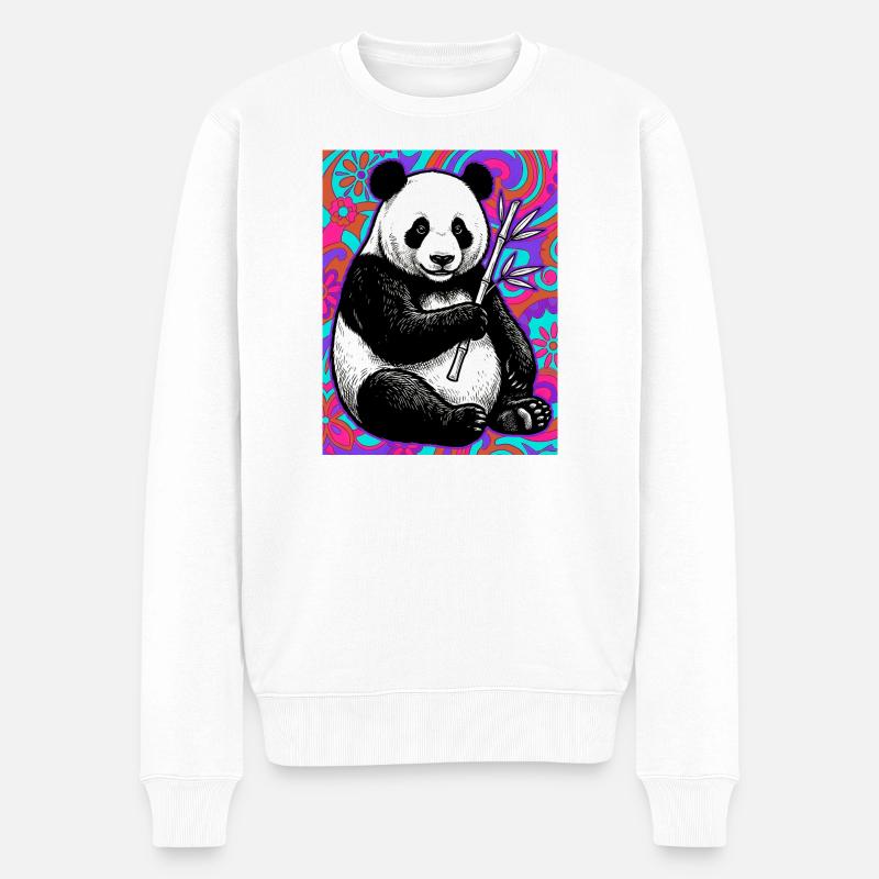 panda - Pull Premium bio Homme - blanc