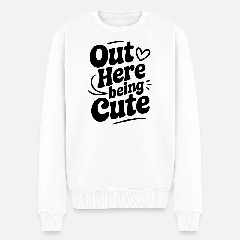 Ici à être mignonne - Pull Premium bio Homme - blanc
