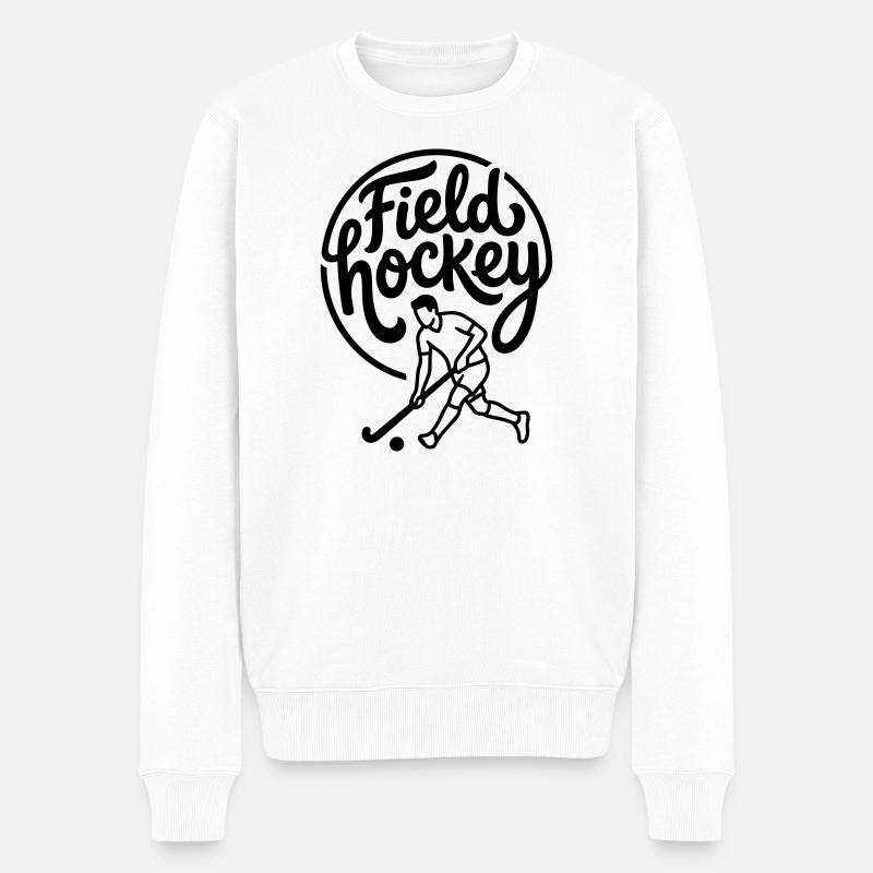 Hockey - Männer Premium Bio Pullover - Weiß