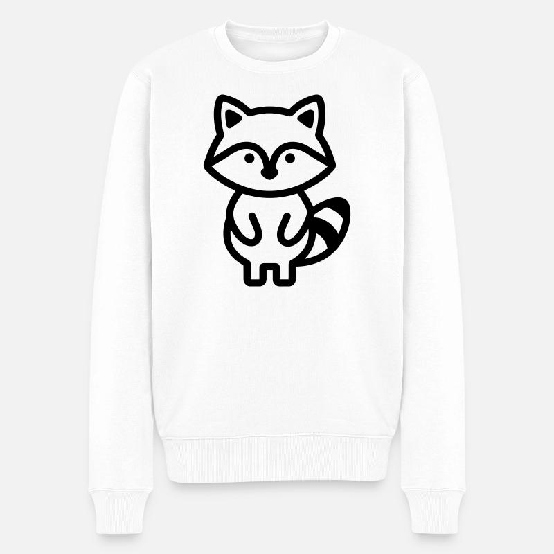 raton laveur - Pull Premium bio Homme - blanc