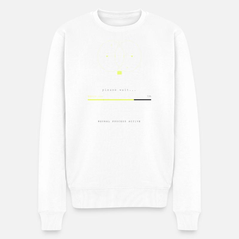 BRAIN.EXE IS LOADING - Pull Premium bio Homme - blanc