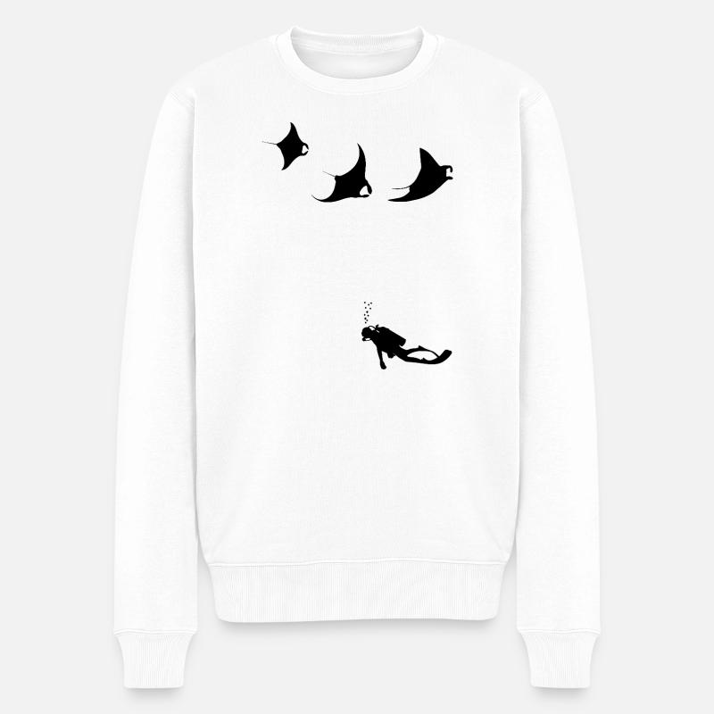 mantas_taucher - Pull Premium bio Homme - blanc